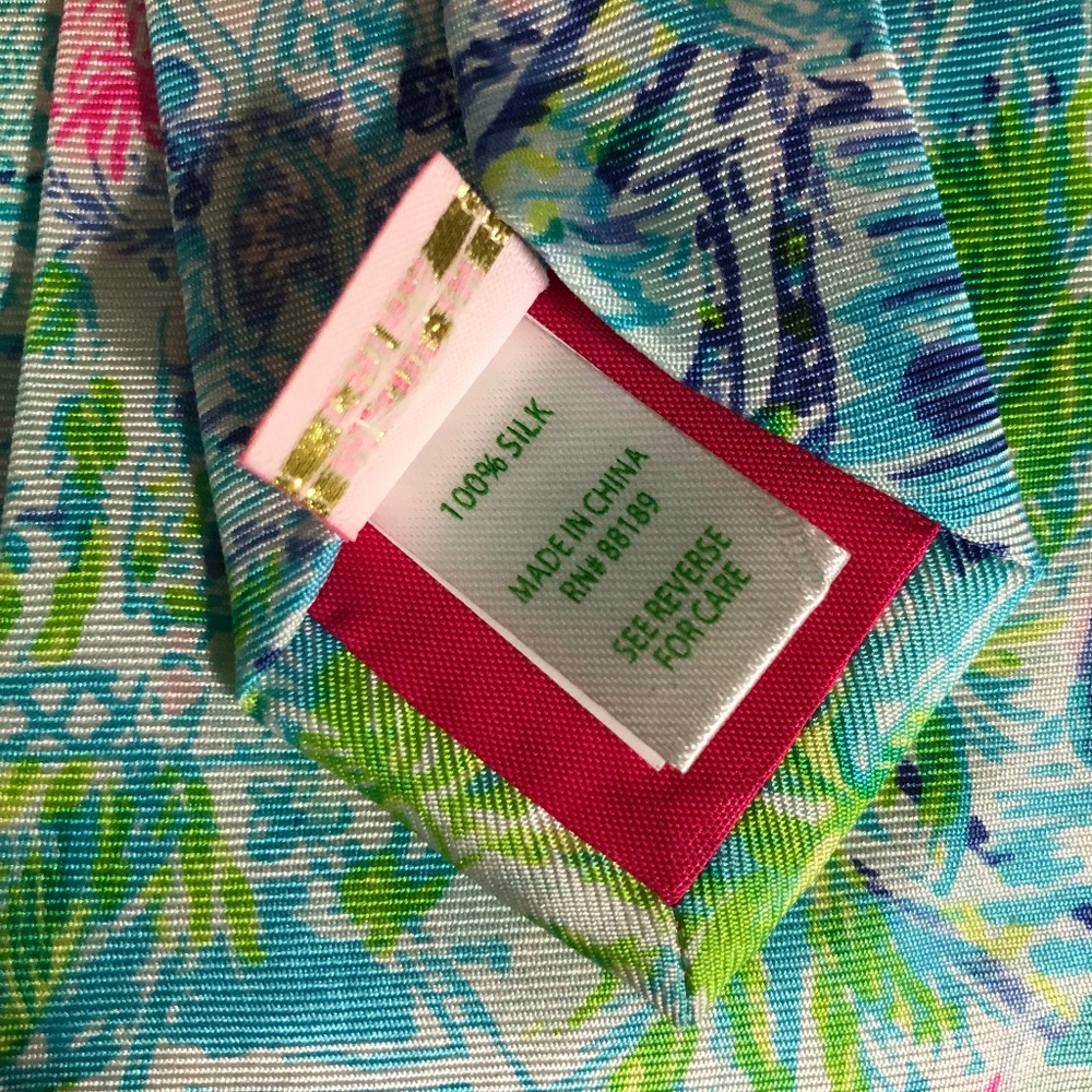 Lilly Pulitzer silk tie Bohemian Queen colorful tropical print Easter spring - Picture 5 of 10